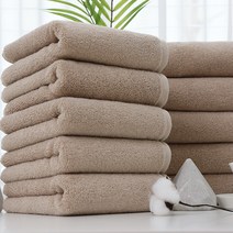 코튼클라우드 호텔수건 200g 30수 코마사, 소프트브라운, 10개