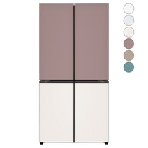 [색상선택형] LG전자 디오스 오브제컬렉션 상냉장 4도어 냉장고 글라스 875L 방문설치, M873GKB031S