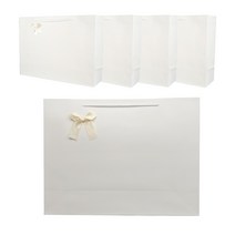화이트 리본 선물 쇼핑백 특대형 5p