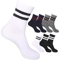 두발로 남성 투라인 중목 양말 8켤레