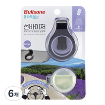 폴라프레쉬 선바이저 햇빛가리개 클립형 방향제 라벤더향 본품+리필, 1개입, 6개