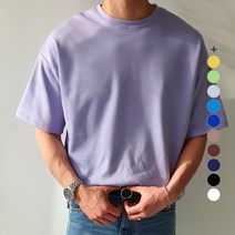 제이에이치스타일 남성용 오버핏 무지 반팔 티셔츠 JHROK130