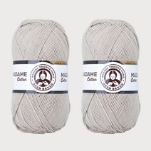 DIKTAS 마담카튼 면사 아크릴 혼합 뜨개실 2p, 5.베이지