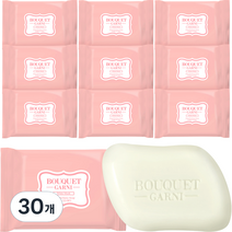 부케가르니 딥 퍼퓸 비누 화이트머스크, 100g, 30개