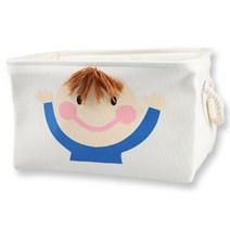 패브릭 정리함 수납 바구니 정리하는 아들