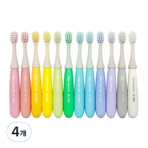 더트웰브 2단계 토들러칫솔 12~36개월, 파스텔, 12개, 4세트
