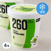 스키니피그 서울숲 그린애플샤베트 컵 (냉동), 474ml, 4개
