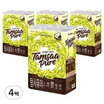 탐사 퓨어 100% 천연펄프 3겹 롤화장지 30 m, 30롤, 4팩