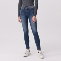 베이직하우스 여성용 인디고워싱 스키니핏 약기모 데님 HTDP7202