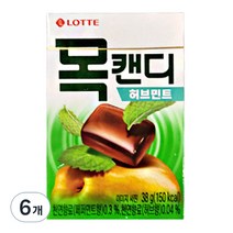 롯데제과 목캔디 허브민트, 38g, 6개