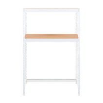스피드랙 V2 세탁기 선반 원기둥 2단 1100 x 400 x 1800 mm, 화이트앵글