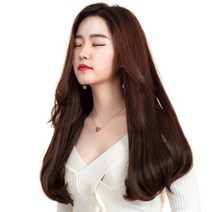 u자 c컬 반가발 60cm 284g, 다크브라운, 1개