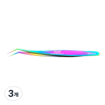 비투스 속눈썹 핀셋 MCS 시리즈 VETUS MCS-20, 레인보우코팅, 3개