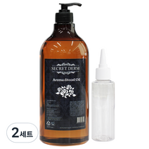 시크릿덤 아로마 아로마 디톡셀 마사지오일 유칼립투스향 1000ml + 펌프 + 공병 100ml, 2세트