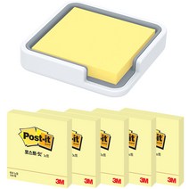 [포스트워] 쓰리엠 엣지 홀더 + 포스트 잇 노트 654 5p 세트, 화이트(엣지홀더), 노랑(포스트잇), 1세트