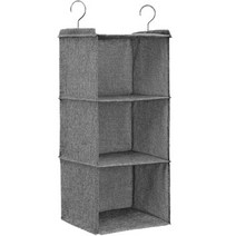 마켓감성 걸이식 수납함 3칸형 그레이, 1개