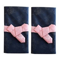 프리저브드 한복 현금 예단봉투, 네이비 핑크, 2개