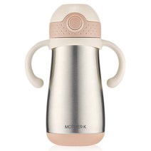 마더케이 허그 보온 빨대컵 350ml, 바닐라핑크, 1개