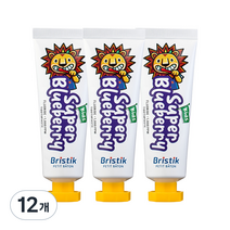 브리스틱 어린이 불소 1000 치약 블루베리향, 50g, 12개