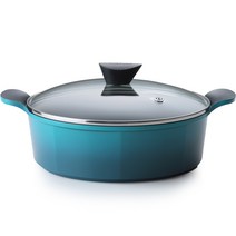 네오플램 벤 IH 전골냄비, 30cm, 에메랄드투톤