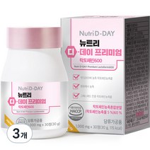뉴트리디데이 프리미엄 고농축 락토페린 600 30g, 30정, 3개