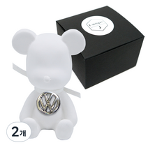 라띠크제이 엠블럼베어 차량용 방향제 폭스바겐 화이트 + 화이트자스민민트 5ml 리필 세트, 2개