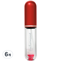 트라발로 퍼퓸팟 퓨어 펌핑식 충전 휴대용 향수공병 5ml, 6개, 레드