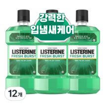 리스테린 후레쉬 버스트 구강청결제, 1L, 12개
