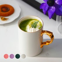 제이테이블 플레르 24K 골드 컬렉션 머그 380ml, 밀크화이트, 1개