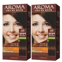 에네스티 아로마 염모제 새치머리용, 4/0 짙은밤색, 2개입