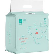 아르르 반려동물 푸푸 배변패드 대형 80 x 60 cm 무향 20p, 1팩