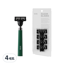 블락 면도기 포그 그린 + 6중 면도날 4p 세트, 4세트