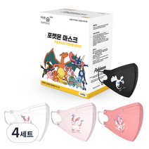 어린숨 엣지 포켓몬 아트 전설 환상을 찾아라 심볼 마스크 중형 3종 x 10p + 랜덤발송 세트, 30p, 4세트, 님피아