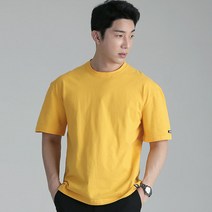 업클라스 남성용 라벨 포인트 비비드 반팔 티셔츠 b204