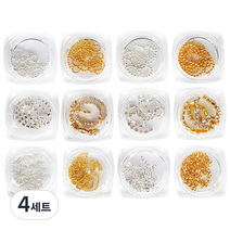 퍼니네일 네일체인 12종 세트, 혼합 색상, 4세트