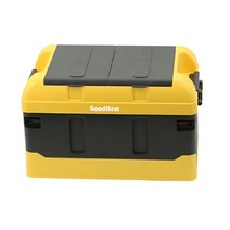 굿아이템 폴딩 리빙박스 40L 하이커버, 1개, 블랙옐로