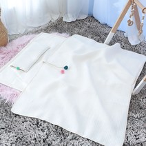 화모 베이비 소프트 3중직 거즈 유아동 침구 2종 세트, 아이보리