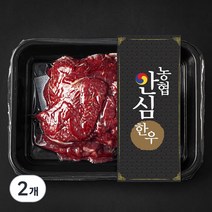 농협안심한우 정육 1+등급 불고기용 (냉장), 300g, 2개