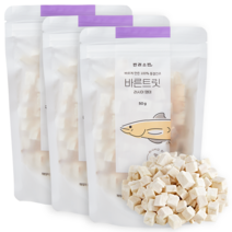 반려소반 바른트릿 강아지 간식, 3개, 명태