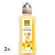 ORGA 1+등급 아카시아꿀, 2개, 500g