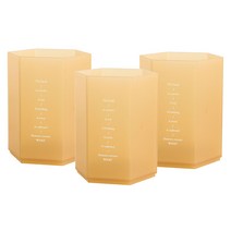 비즈온 6각 심플 디자인 사무용 데스크 펜꽂이, 3개, 반투명카키