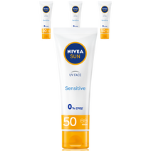 니베아 선 센서티브 페이스 선크림, 4개, 50ml