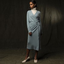 퓨어캐시미어뉴욕 맥시 랩 원피스