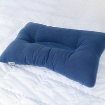 코튼샤워 도리도리 경추베개 솜포함, 블루, 1개