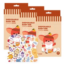 케이맘 일회용 유아 턱받이, 혼합 색상, 60p