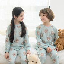 보누맘 아동용 와우베어 9부 자가드 상하의 세트