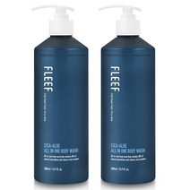 플리프 시카 알로에 더마 아크네 여드름 올인원 바디워시, 2개, 500ml