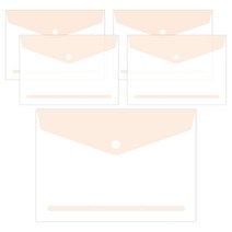 투영디자인 엘리트 포켓 봉투화일, 베이지, 5개입