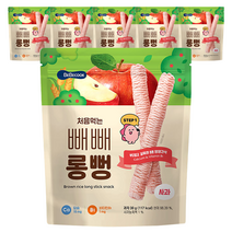 베베쿡 처음먹는 빼빼롱뻥 30g, 사과, 6개