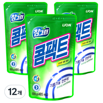 참그린 콤팩트 주방세제 리필형, 500g, 12개